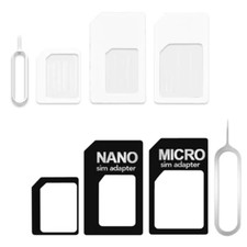 4 in 1 Nano SIM Card to MICRO Standard SIM Adapter converter SET For iPhone-sam
