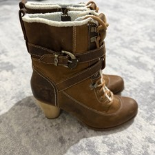 Timberland Nevali Brown Leather Suede Buckle Earth keepers Ankle Boots UK 7.5 41