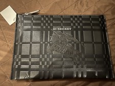 Burberry Black Leather Pouch
