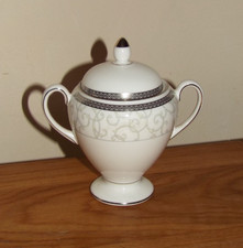 Wedgwood Celestial Platinum Bone China Globe Sugar Box / Bowl 1st Quality