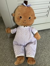 Little Town , Light Brown Soft Toy Doll In Lilac All In One Out Fit Vgc