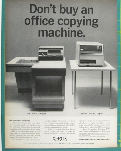 Print promoting xerox - xerox, 914