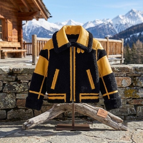 Yellow leather accent black - yellow,