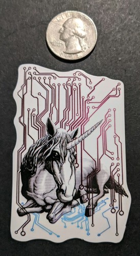 Unicorn sticker tech - unicorn,