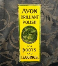 TIN SIGN ADVERTISING AVON SHOE