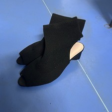 Zeberfi Women's Knit Peep Toe Slingback Ankle Boots Open Toe Sandals - UK Size 9