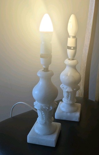 Pair 70s alabaster - pair, lamp