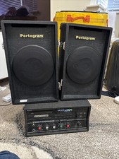 Portogram series 2000 MK2 DJ amp & mixer with Sony cd player & 2x speakers