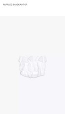 Zara White Ruffled Bandeau
