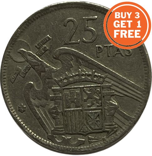 Pesetas spanish coin - spanish,