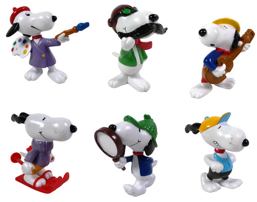 Set pvc figurines snoopy - of,