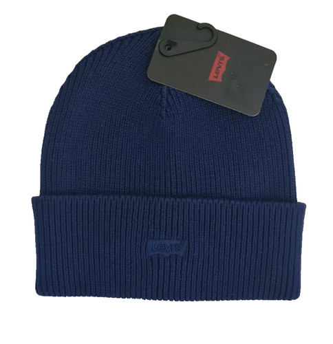Levi beanie hat blue cotton - levi's,