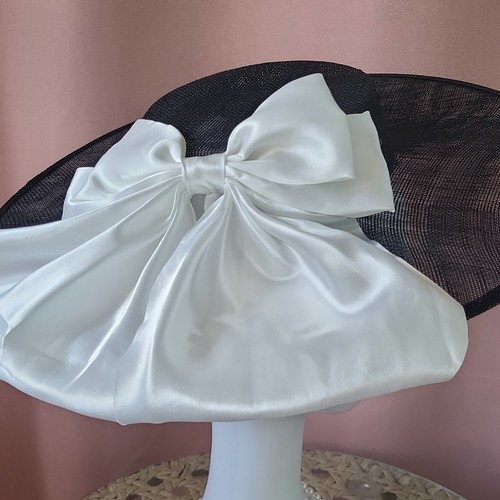Black sinamay wide - wide, brim