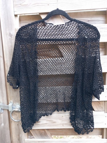 Black fishnet shrug - fishnet, bolero