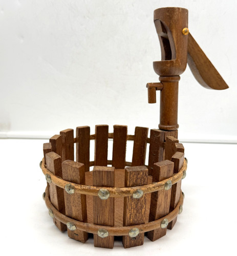 Vintage wooden water pump - wooden,