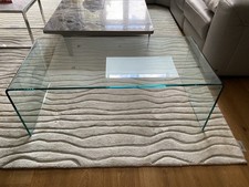 Natuzzi Clear Glass Coffee Table