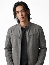 ZARA Men's Gray Bomber Jacket