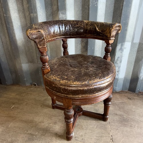 Antique swivel desk chair - swivel,
