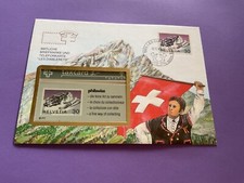 Rare Switzerland Phonecard stamp illustrated in collectors cover A21868