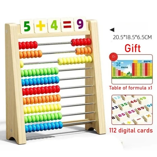 Wooden abacus for - abacus, 10-row