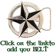 Spinning Nautical Star Belt Buckle Gothic Chrome Metal Biker Rocker Punk.