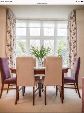 Dark satin polished teak oval table in superb condition seats 6- 8 easily .