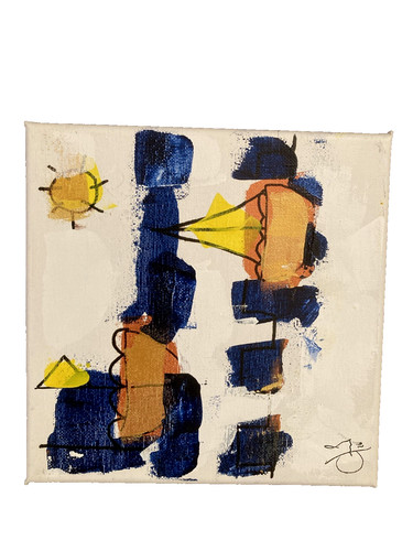 Abstract acrylic mixed - , media