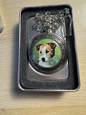 Ravel Quartz Jack Russell Pocket Watch