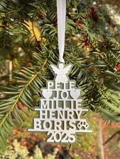 Personalised Christmas Tree Decoration Family Xmas Gift Ornament