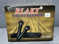 RLAKY ST-306F TWIN WIRELESS CORDLESS DJ KARAOKE SYSTEM  MICROPHONES BOXED