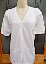 Ladies Cardigan White Size