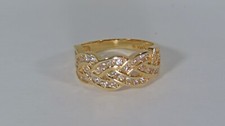 14K Yellow Gold Twist Diamond