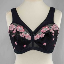 Glamorise Black Floral Non