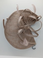 Rose Colour Fascinator Hat with Feathers  Ascot / WEDDING