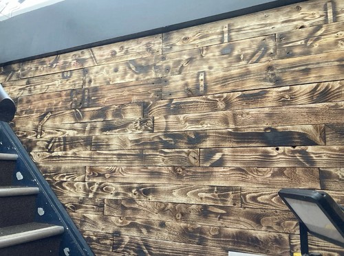 New scorched timber - scorched, wall