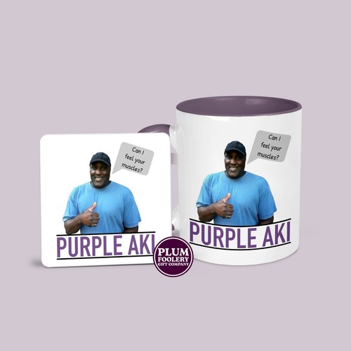 Purple aki mug coaster can - &, coaster: