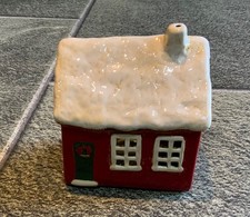 Village Pottery Xmas Cottage Lantern( w/o Handle)- CLEARANCE