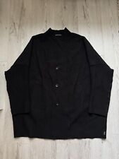 OSKA Women's Oversized Wool Coat Raw Edge Size 2 (UK 12) Button Black