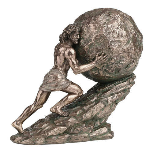Sisyphus rolling the boulder - rolling,