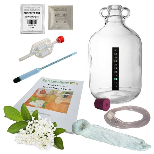 Elderflower champagne making - elderflower,