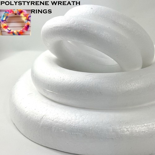 Polystyrene wreath rings 30cm - polystyrene,