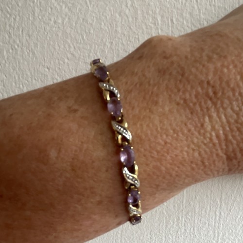 Vintage 9ct gold amethyst - vintage,