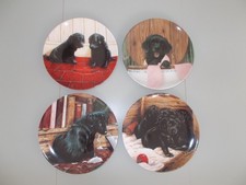 Wedgwood Playful Puppies Danbury Mint Collector Plates by John Silver. 4 In Set