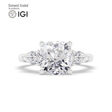 Cushion Diamond Trilogy Ring