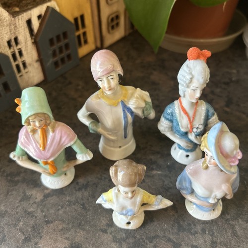 Five vintage porcelain pin - vintage,