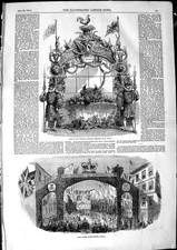 Original Old Antique Print