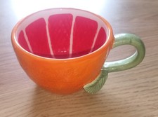 Large orange mug - coffee, cup