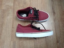 VANS OFF THE WALL CANVAS SHOES BURGUNDY UK 8.5 NEVER WORN