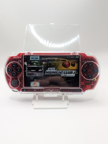 Psp 3000 crystal red 64gb - psp,