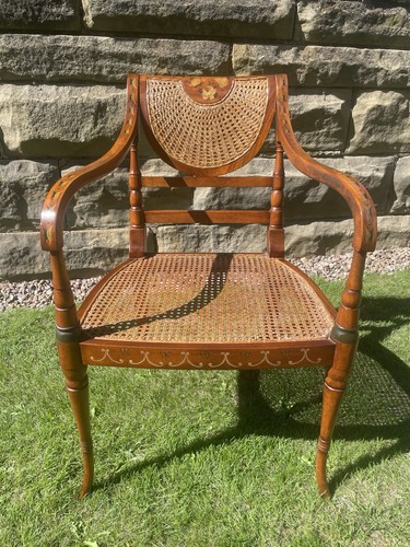 Satinwood painted desk chair - satinwood,